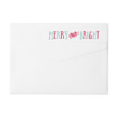 メリー明るい |休日の差出人住所 ラップアラウンドラベル (裏面)