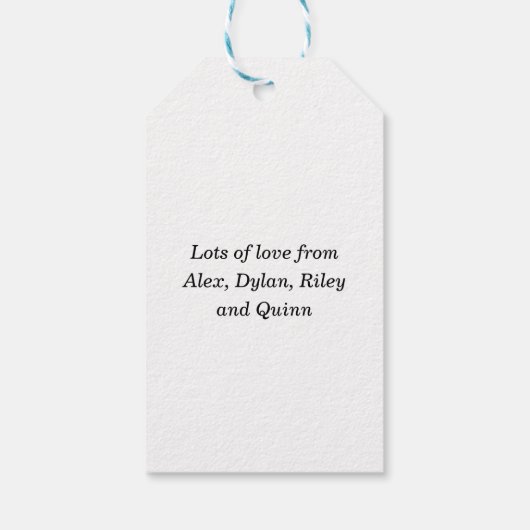 「メリー明るい」赤 ギフトタグ (裏面)