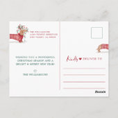 メリー明るい | Dachshundクリスマスセーター写真 ポストカード (裏面)