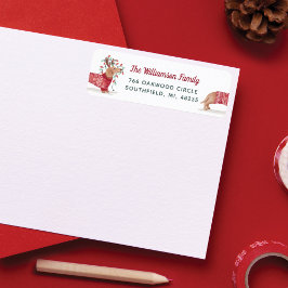 メリー明るい | Dachshund Dogクリスマスセーター ラベル