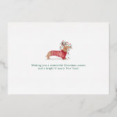 メリー明るい | Dachshund Dogクリスマスセーター 箔シーズンカード (裏面)