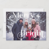 メリー明モダンるい1ミニマル枚の写真カラフル シーズンカード (正面)