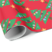 メリー暗号！クリプトクリスマスレッドホリデー ラッピングペーパー (ロールコーナー)