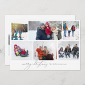 メリー書スエレガントクリスマス6 Photo Collage シーズンカード (正面/裏面)