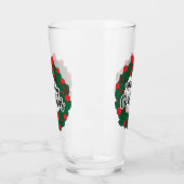 メリー最高のクリスマスのステッカーGlass Cup タンブラーグラス (左)