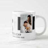 メリー最高のスクリスマスのパパへ3フォトブラック ジャンボコーヒーマグカップ (右)