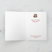 メリー最高のスクリスマス友だちテディベアハグ シーズンカード (内部)