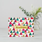 メリー松白。カスタマイズ. 箔シーズンポストカード (立ち正面)