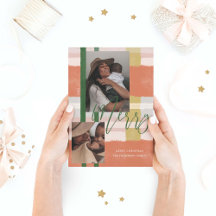 メリー桃モダンと緑の格子柄2枚の写真