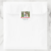 メリー楽しいクリスマスの休日を追加 ラウンドシール (バッグ)