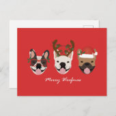 メリー牛フランスのの牛 シーズンポストカード (正面/裏面)