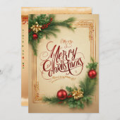 メリー独占的・クリスマス・グリーティング・カード 招待状 (正面/裏面)