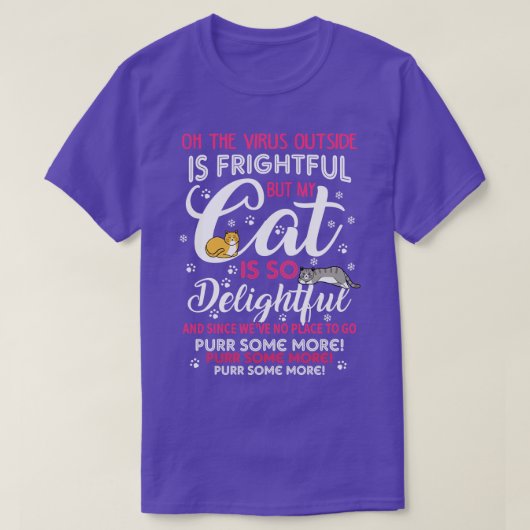 メリー猫クリスマスプレゼント Tシャツ (デザイン正面)