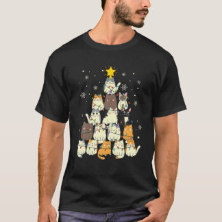 メリー猫好き向けクリスマスプレゼント Tシャツ