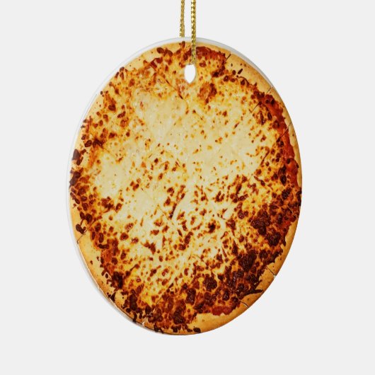 メリー甲殻類おもしろいピザのクリスマス セラミックオーナメント (右)