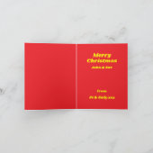 メリー甲殻類おもしろいピザスライスのクリスマスツリー シーズンカード (内部)