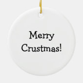 メリー甲殻類ペパおもしろいロニピザクリスマス セラミックオーナメント (裏面)