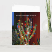 メリー白熱［赤熱］光を放つクリスマスのクリスマスサボテン シーズンカード (裏面)