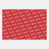 メリー白黒モダンギフトミニマル ラッピングペーパーシート (正面3)