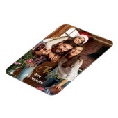 メリー瞬間：パーソナライズされたクリスマスフォトカード マグネット (左側)