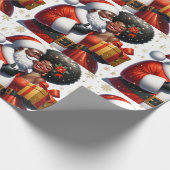 メリー瞬間:休暇お洒落抱擁 – Wra ラッピングペーパー (角)