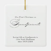 メリー祖父母として書エレガント道 セラミックオーナメント (裏面)