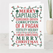 メリー祝日の異教の破損、サンタ・ギフトT カード (正面)