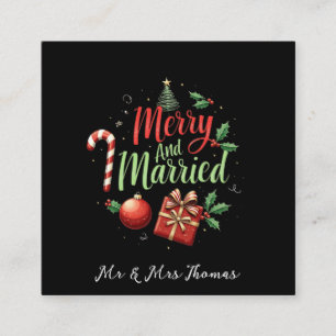 メリー祝結婚したの初めてのクリスマス スクエア名刺