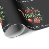 メリー祝結婚したの初めてのクリスマス ラッピングペーパー (ロールコーナー)