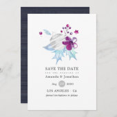 メリー素朴と明るいクリスマス結婚の セーブザデート (正面/裏面)