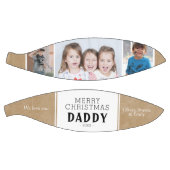 メリー素朴クリスマスのパパ3フォトコラージュ バスケットボール (パネル)