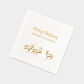 メリー素朴クリスマスの名鹿 箔ナプキン (左)