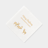 メリー素朴クリスマスの名鹿 箔ナプキン (右)