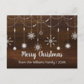 メリー素朴クリスマスの国スノーフレーク・ウッド シーズンポストカード (正面)
