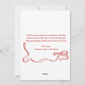 メリー素朴クリスマスの手引きレッドボウ シーズンカード (裏面)