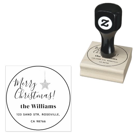 メリー素朴クリスマスの脚本 ラバースタンプ (押印)