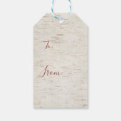 メリー素朴クリスマススクリプトリース樺の木樹皮 ギフトタグ (裏面)