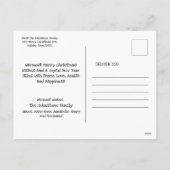 メリー素朴クリスマススクリプトレッドホリディポストカード シーズンポストカード (裏面)