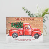 メリー素朴クリスマスツリーヴィンテージレッドトラック名 シーズンカード (スタンド正面)