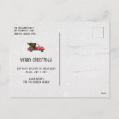 メリー素朴クリスマスツリーヴィンテージレッドトラック名 シーズンポストカード (裏面)