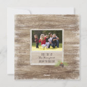 メリー素朴クリスマスパインブランチ&ウッド2フォト シーズンカード (裏面)