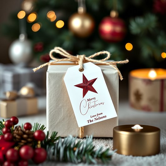 メリー素朴クリスマスパーソナライズされた ギフトタグ