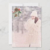 メリー素朴クリスマスピンクのトラック1枚の写真 シーズンカード (正面)