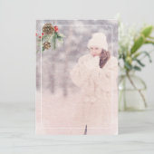 メリー素朴クリスマスピンクのトラック1枚の写真 シーズンカード (スタンド正面)