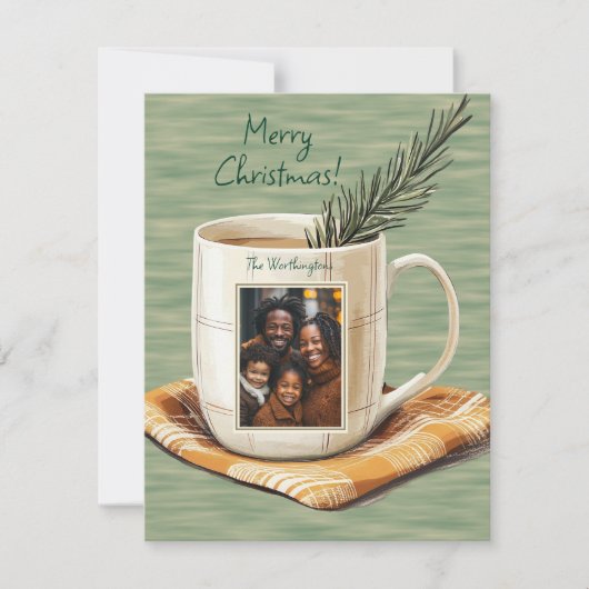 メリー素朴クリスマスフォトマグフラットホリデーカード シーズンカード (正面)