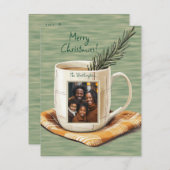 メリー素朴クリスマスフォトマグフラットホリデーカード シーズンカード (正面/裏面)