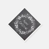 メリー素朴クリスマスフローラリースシャルボード スタンダードカクテルナプキン (角)