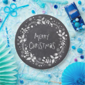 メリー素朴クリスマスフローラリースシャルボード ペーパープレート (パーティー)