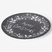 メリー素朴クリスマスフローラリースシャルボード ペーパープレート (アングル)