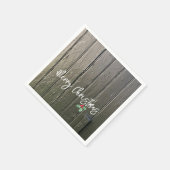 メリー素朴クリスマスホリーブラックバーンドアファーム スタンダードカクテルナプキン (角)